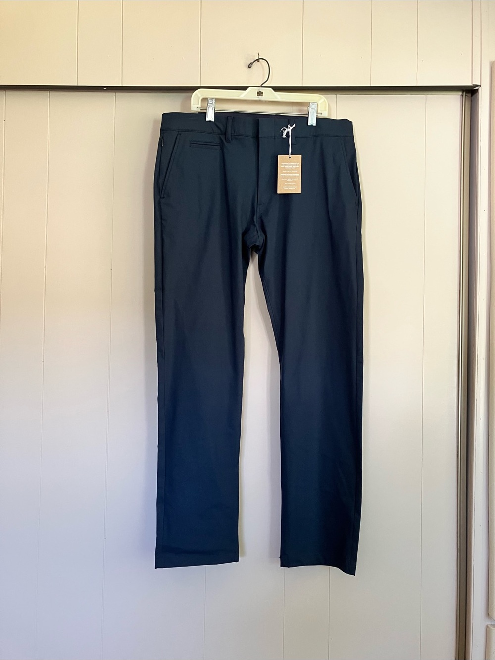 NWT J.Crew Mens 484 Slim Fit Tech Pant 32x30 Navy Blue Stretch Chino golf